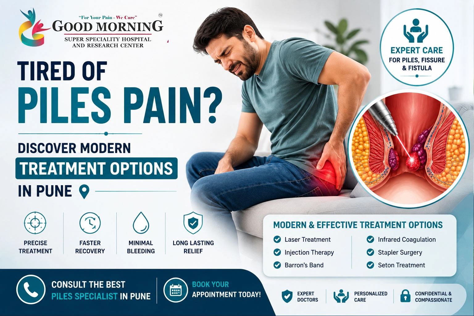 Modern Piles Treatment Options in Pune - Good Morning Superspeciality Hospital